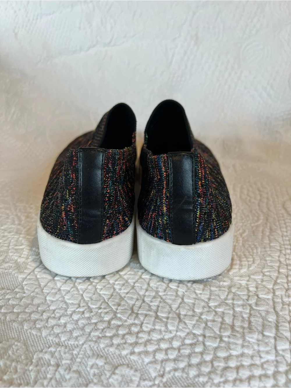 💙 Sonoma Goods For Life Catahoula Slip-On Sneakers Black Multicolor Knit Size 10